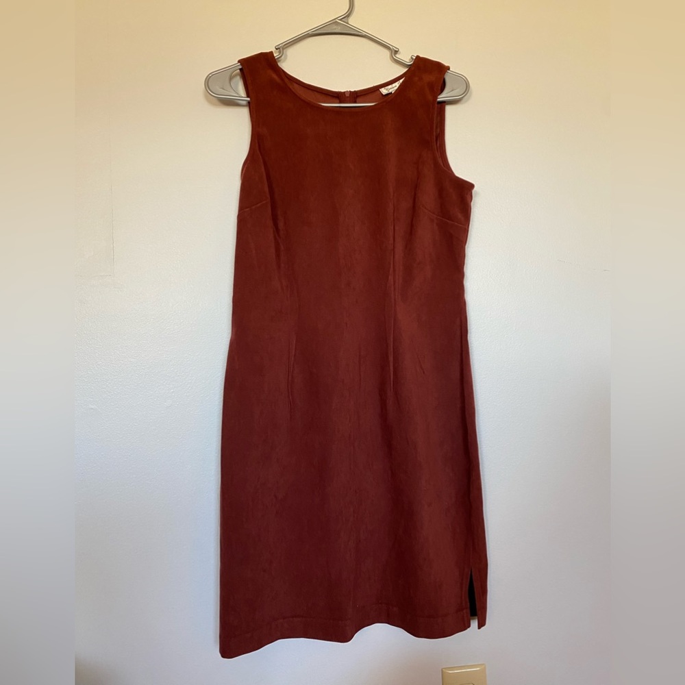 Burgundy Suede Dress